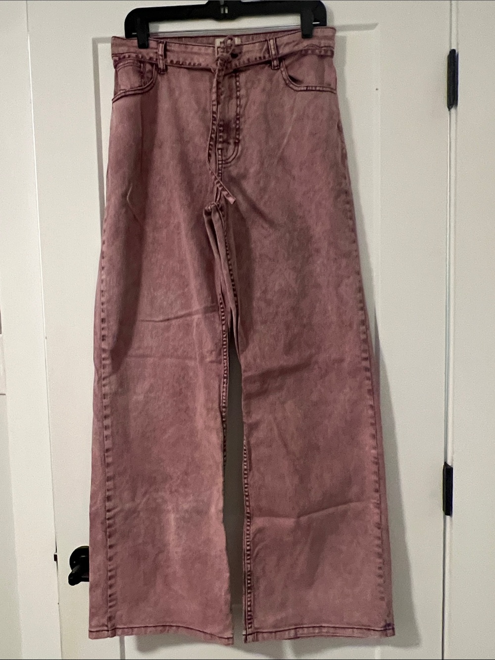 High-Rise Flare Jeans in Dusty Rose
